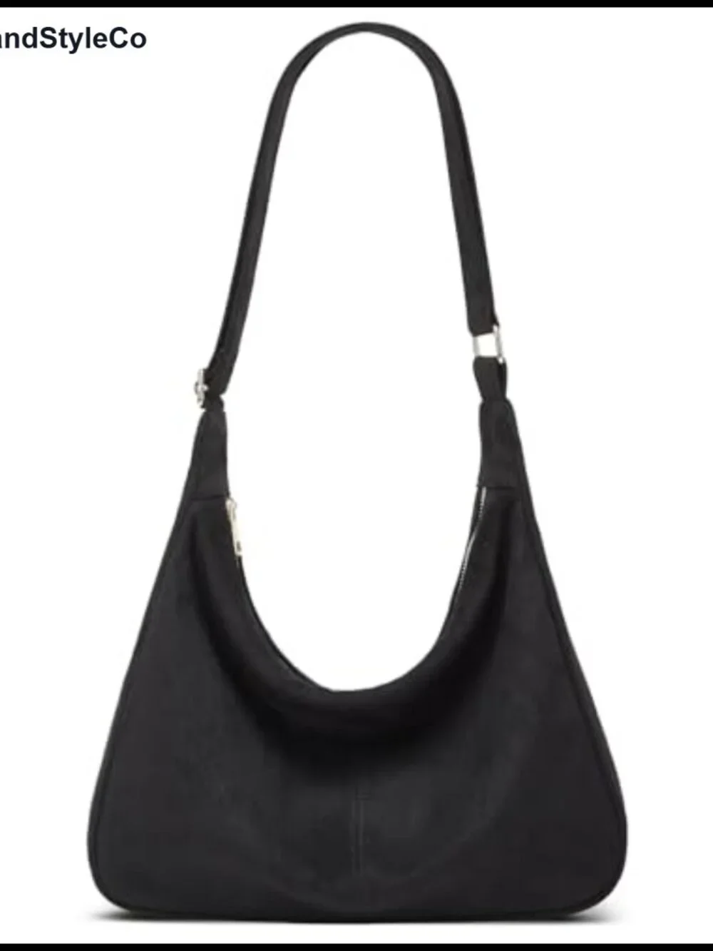 Slouchy Suede Hobo Shoulder Bag Crescent Crossbody Purse